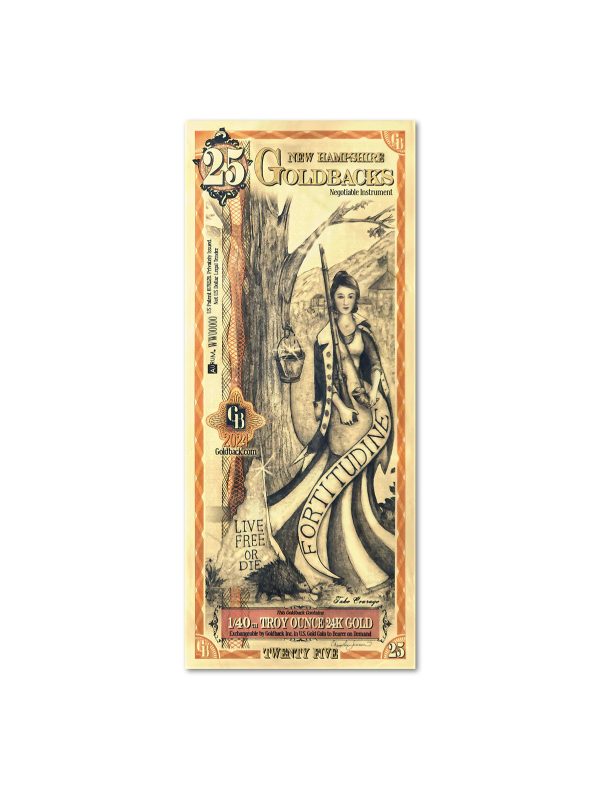 25 New Hampshire Goldback Note