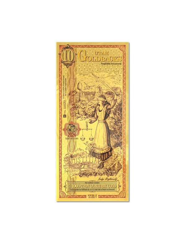 10 Utah Goldback Note