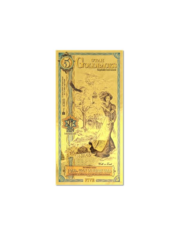 5 Utah Goldback Note