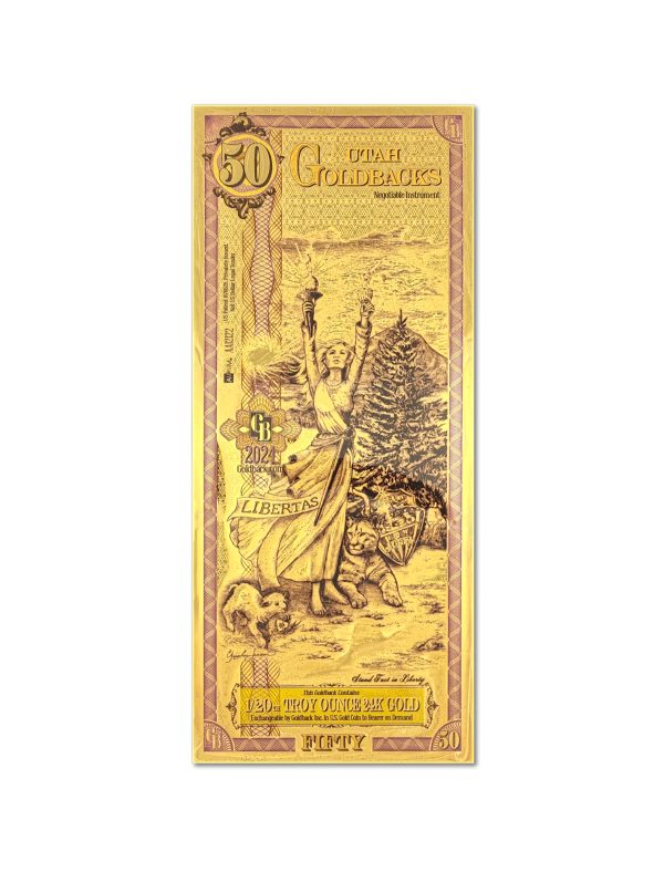 50 Utah Goldback Note